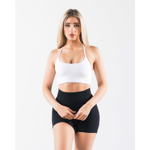 Must-Have Aura Strappy Longline Bra - White Ready for Shipment