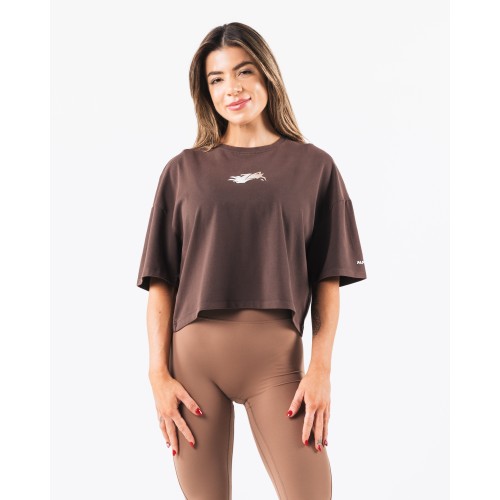 Must-Have Wolf Crop Tee - Cashmere - Brown Limited Stock