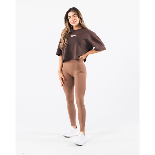 Must-Have Wolf Crop Tee - Cashmere - Brown Limited Stock