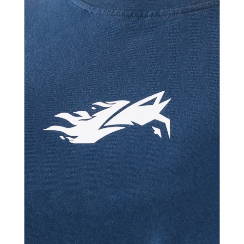 Must-Have Wolf Crop Tee - Denim - Blue Immediate Availability