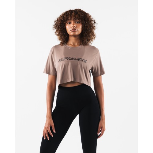 Must-Have Core Airtech SS Crop - Creamy Beige - Brown New Collection