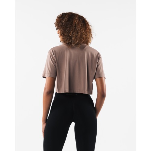 Must-Have Core Airtech SS Crop - Creamy Beige - Brown New Collection