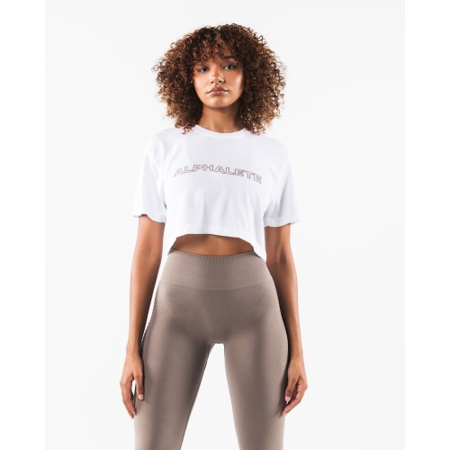 Must-Have Core Airtech SS Crop - White Available for Immediate Shipping