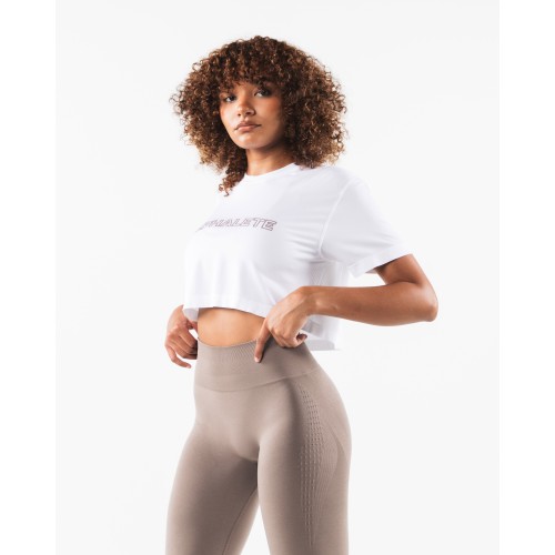 Must-Have Core Airtech SS Crop - White Available for Immediate Shipping