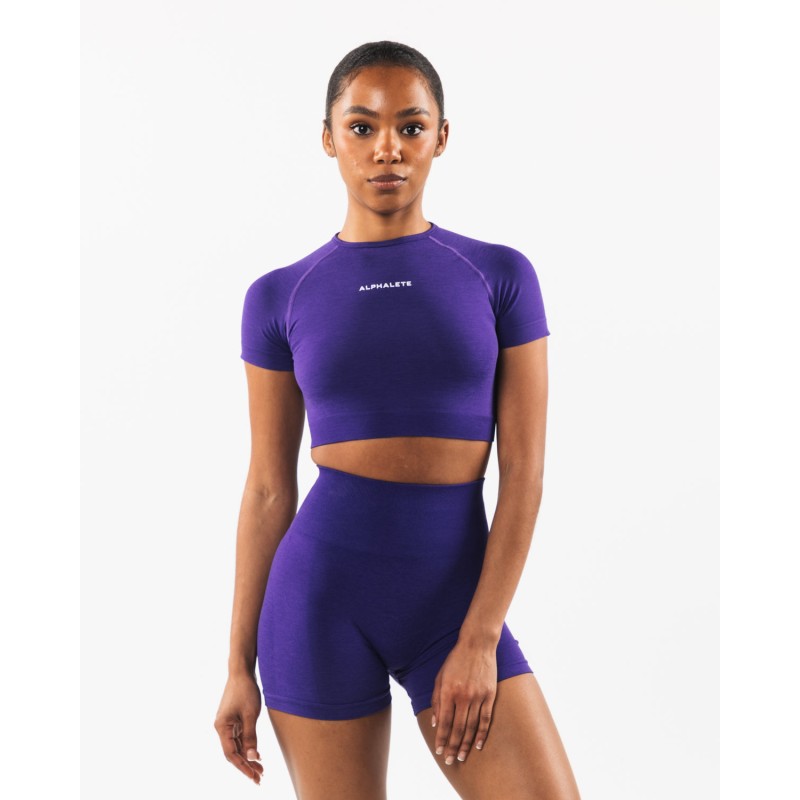 Must-Have Amplify SS Crop - Electric Purple New Release