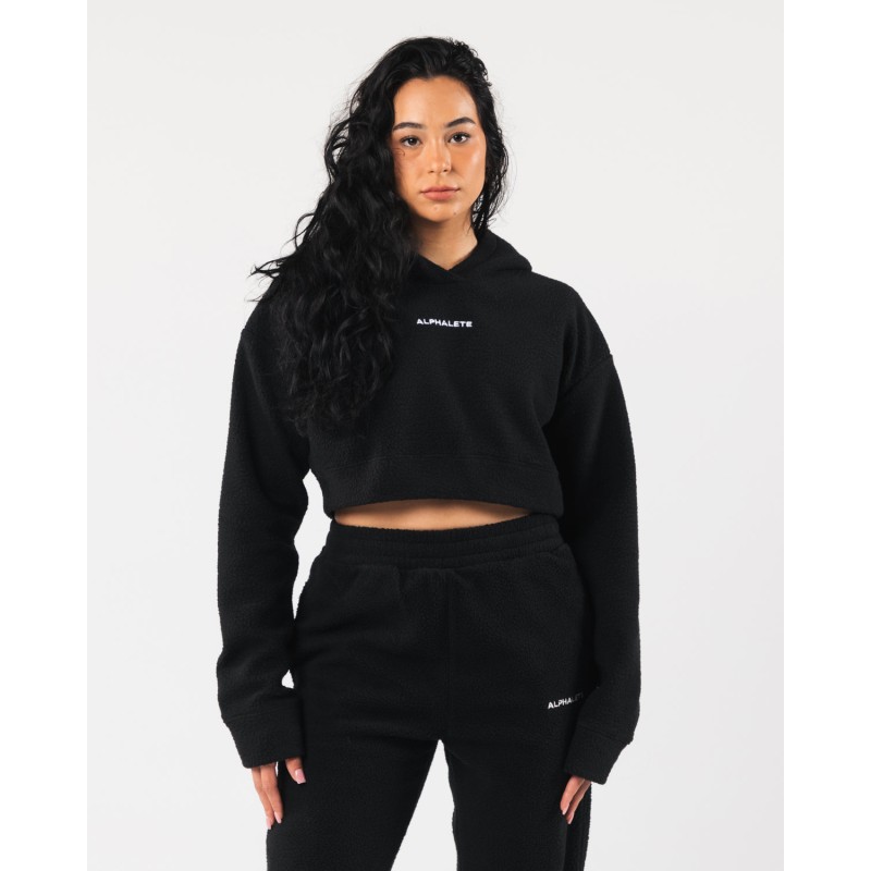 Must-Have King Crop Hoodie - Black