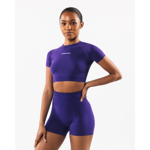 Must-Have Amplify SS Crop - Electric Purple New Release