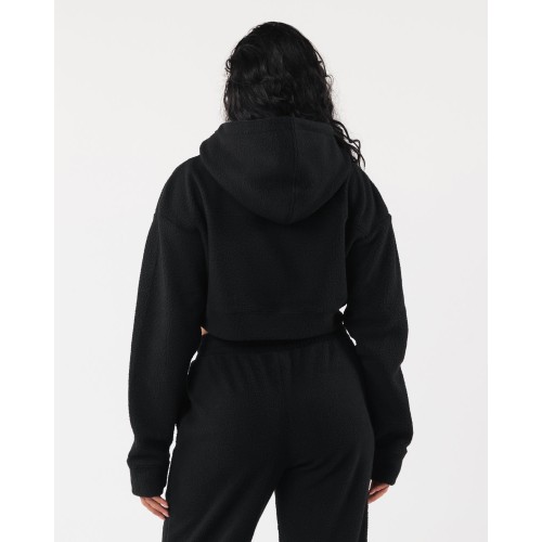 Must-Have King Crop Hoodie - Black