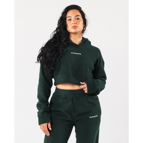 Must-Have King Crop Hoodie - Evergreen - Green Latest Edition