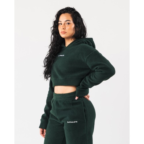 Must-Have King Crop Hoodie - Evergreen - Green Latest Edition