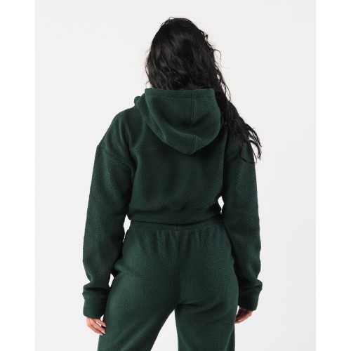 Must-Have King Crop Hoodie - Evergreen - Green Latest Edition