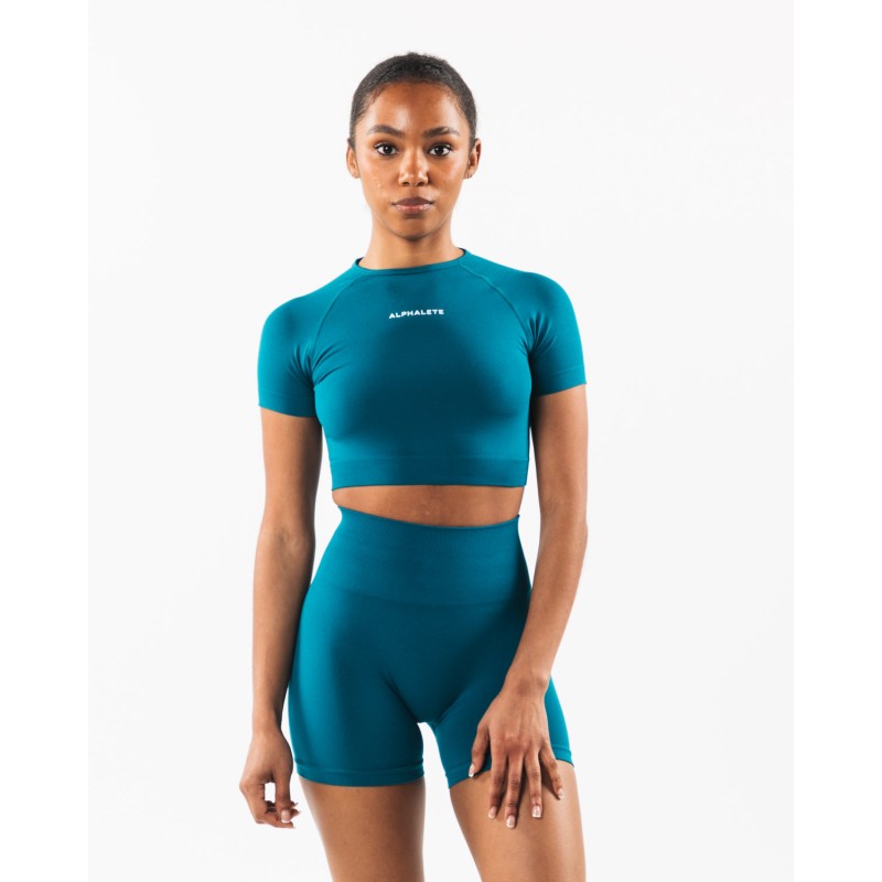 Must-Have Amplify SS Crop - Galactic Ocean - Blue Ready for Shipment