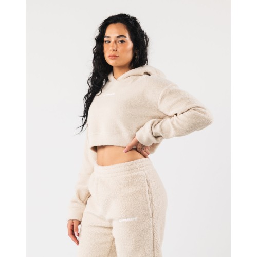 Must-Have King Crop Hoodie - Vanilla - Brown Limited Stock