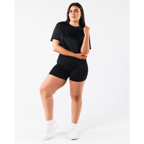 Must-Have Margo Mesh Crop Tee - Black