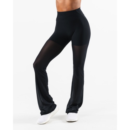 Must-Have Mesh Astor Flared Pant - Black On Hand Now