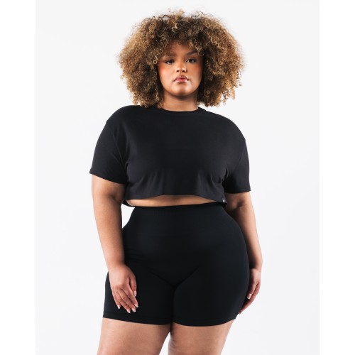 Must-Have OT Oversized Crop Tee - Black New Stock