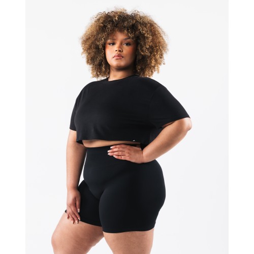 Must-Have OT Oversized Crop Tee - Black New Stock