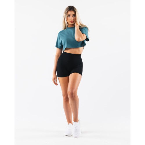 Must-Have OT Oversized Crop Tee - Titan - Blue In Stock