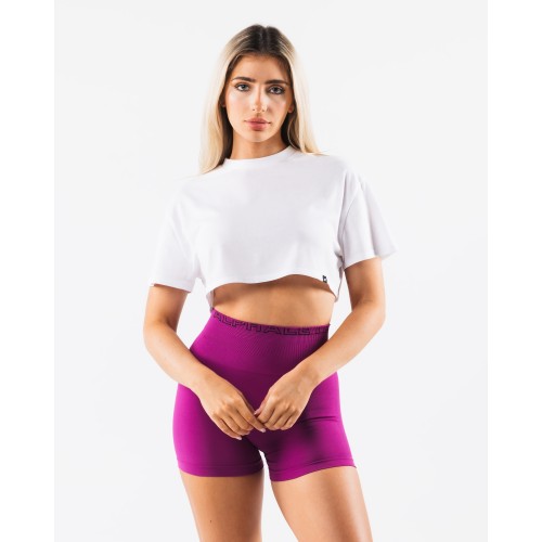 Must-Have OT Oversized Crop Tee - White Available for Immediate Shipping