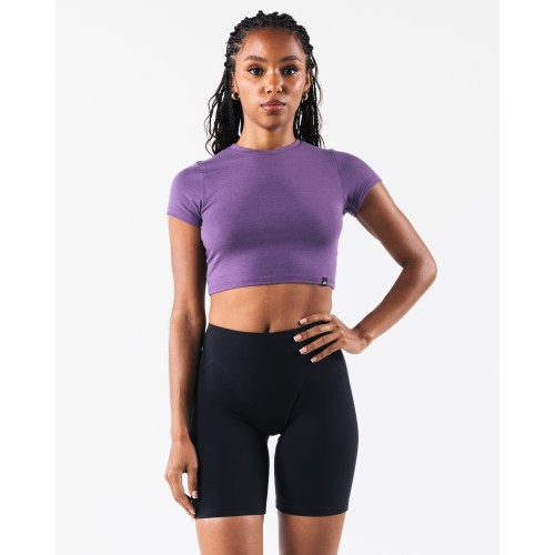 Must-Have OT Crop Tee - Photon - Purple