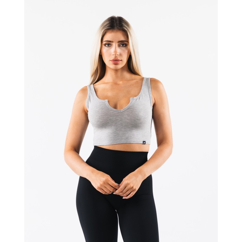 Must-Have OT Slit Tank - Light Heather Grey Latest Edition