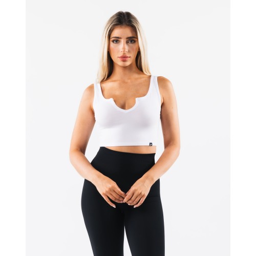 Must-Have OT Slit Tank - White Limited Stock