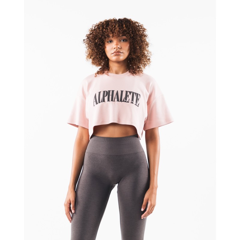 Must-Have Republic Crop Tee - Flat Rose - Pink Available Now