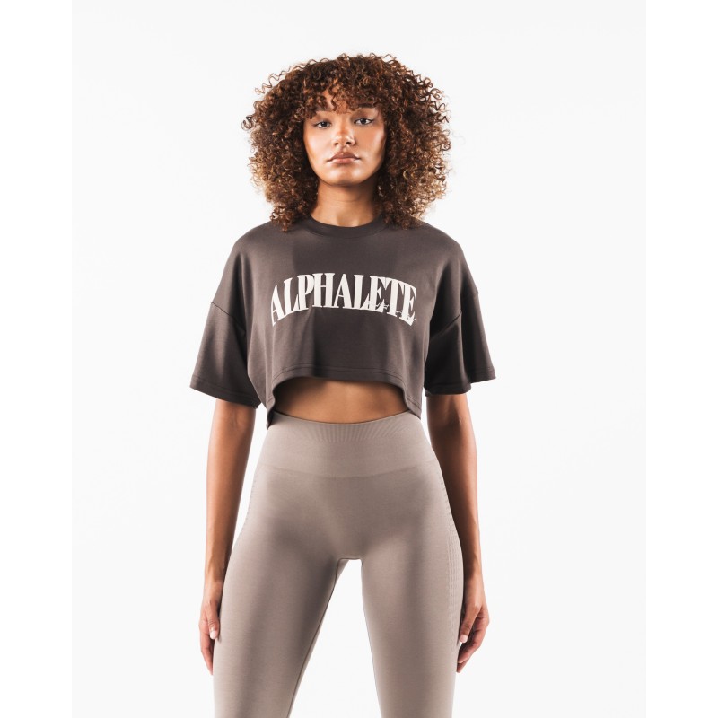 Must-Have Republic Crop Tee - Turkish Coffee - Brown New Collection