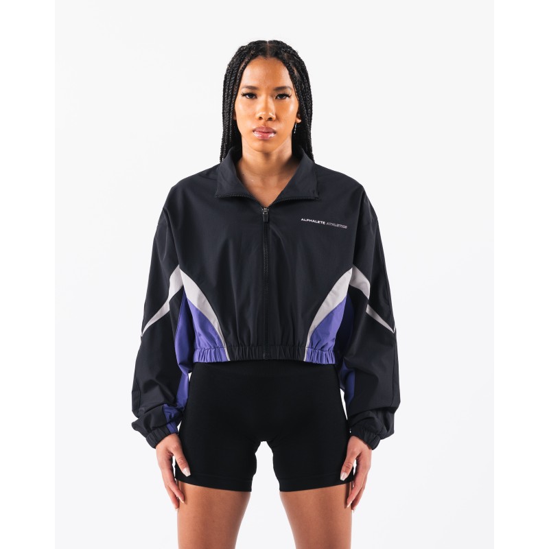 Must-Have Retro Crop Jacket - Black / Arctic Sky Just In