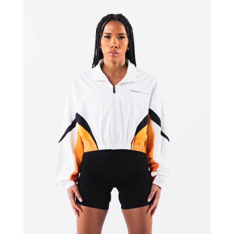 Must-Have Retro Crop Jacket - White / Aura Gradient New Release