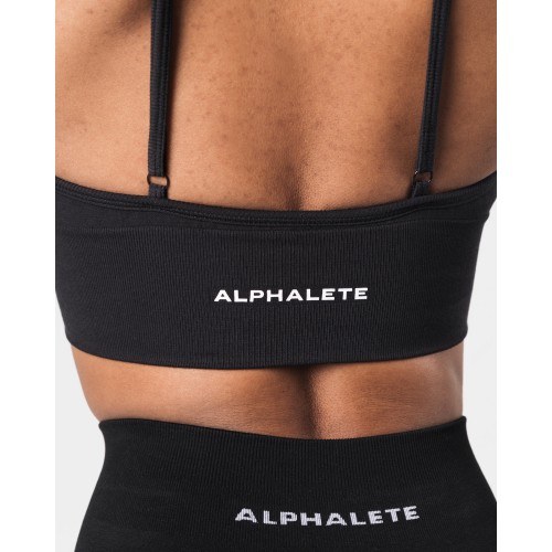 Must-Have Seamless Ribbed Bra - Black Ready for Shipment