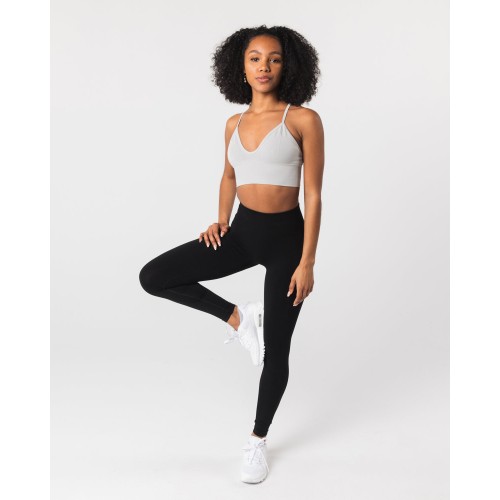 Must-Have Seamless Ribbed Bra - Oyster Grey On Hand Now