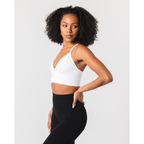 Must-Have Seamless Ribbed Bra - White Fresh Release