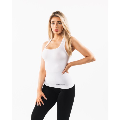 Must-Have Seamless Racerback Tank - White New Collection