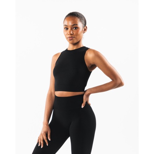 Must-Have Stratus Crop Tank - Black