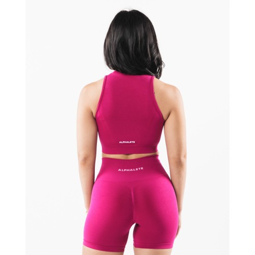 Must-Have Stratus Crop Tank - Magenta - Pink New Stock