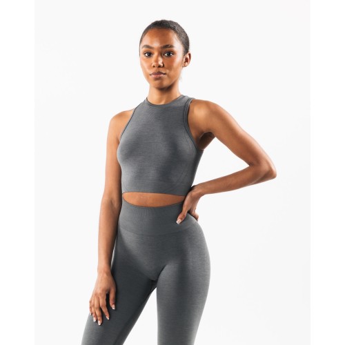 Must-Have Stratus Crop Tank - Smoke - Grey Latest Edition