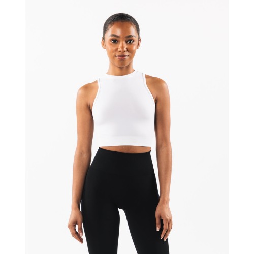 Must-Have Stratus Crop Tank - White On Hand Now