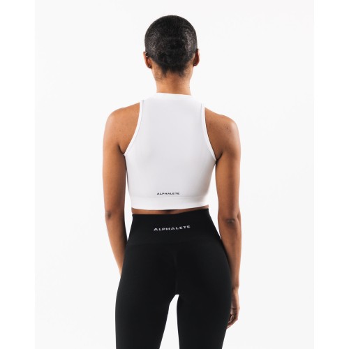 Must-Have Stratus Crop Tank - White On Hand Now