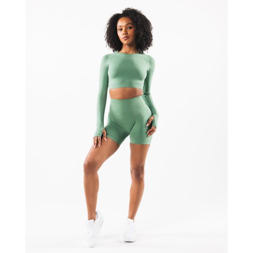 Must-Have Stratus LS Crop - Jade - Green Available Now