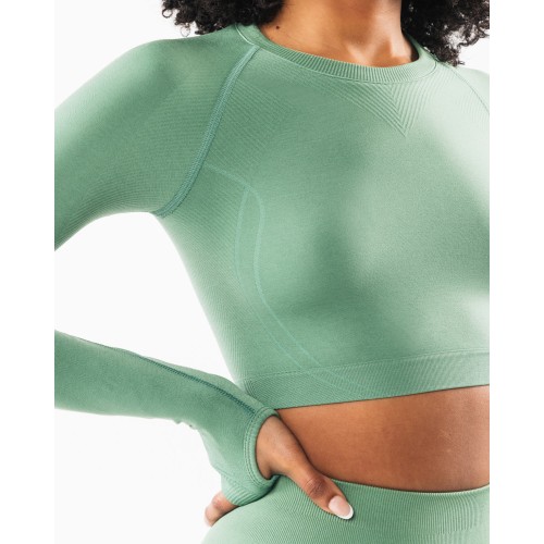 Must-Have Stratus LS Crop - Jade - Green Available Now