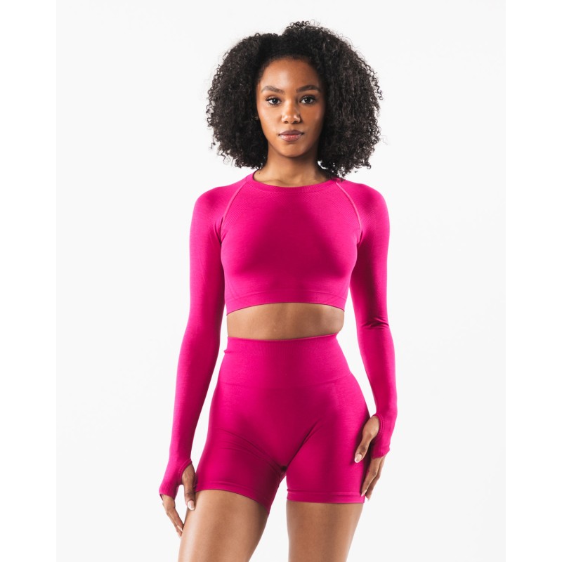 Must-Have Stratus LS Crop - Magenta - Pink Hot New Item