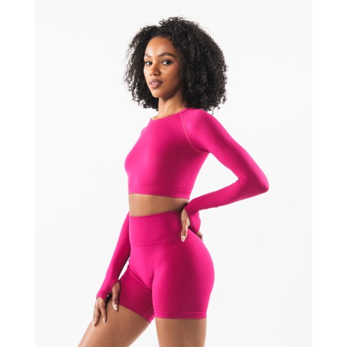 Must-Have Stratus LS Crop - Magenta - Pink Hot New Item