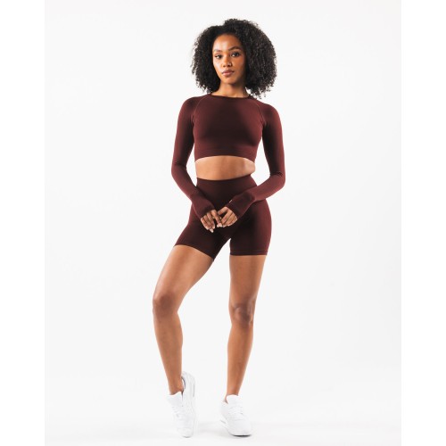 Must-Have Stratus LS Crop - Sangria - Red In Stock