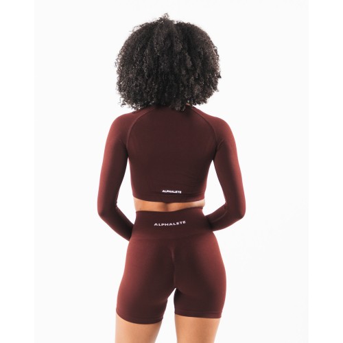 Must-Have Stratus LS Crop - Sangria - Red In Stock