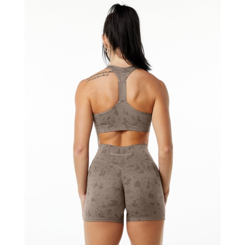 Must-Have Surface Wrap Bra - Pebble Print Mocha - Brown In Stock