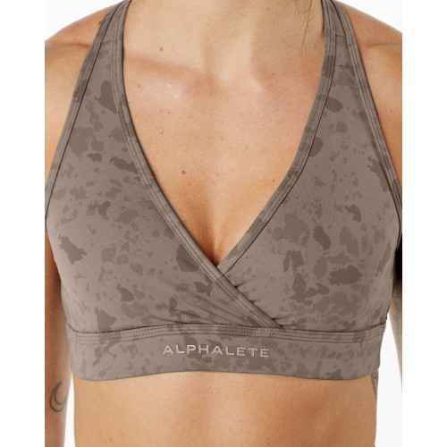 Must-Have Surface Wrap Bra - Pebble Print Mocha - Brown In Stock