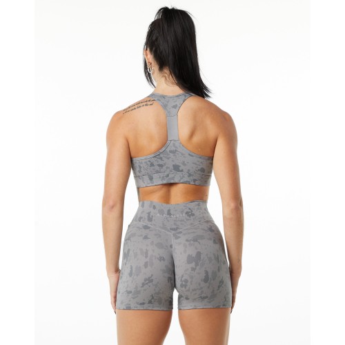 Must-Have Surface Wrap Bra - Pebble Print Stone Grey Available for Immediate Shipping