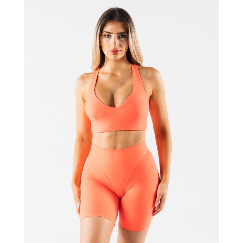 Must-Have Tenacity Deep V Cady Bra - Heat - Orange In Stock