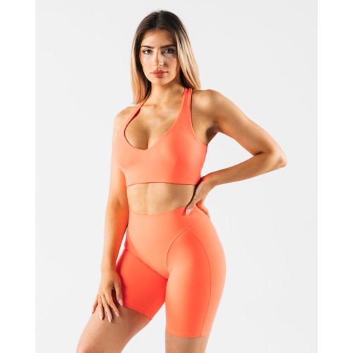 Must-Have Tenacity Deep V Cady Bra - Heat - Orange In Stock